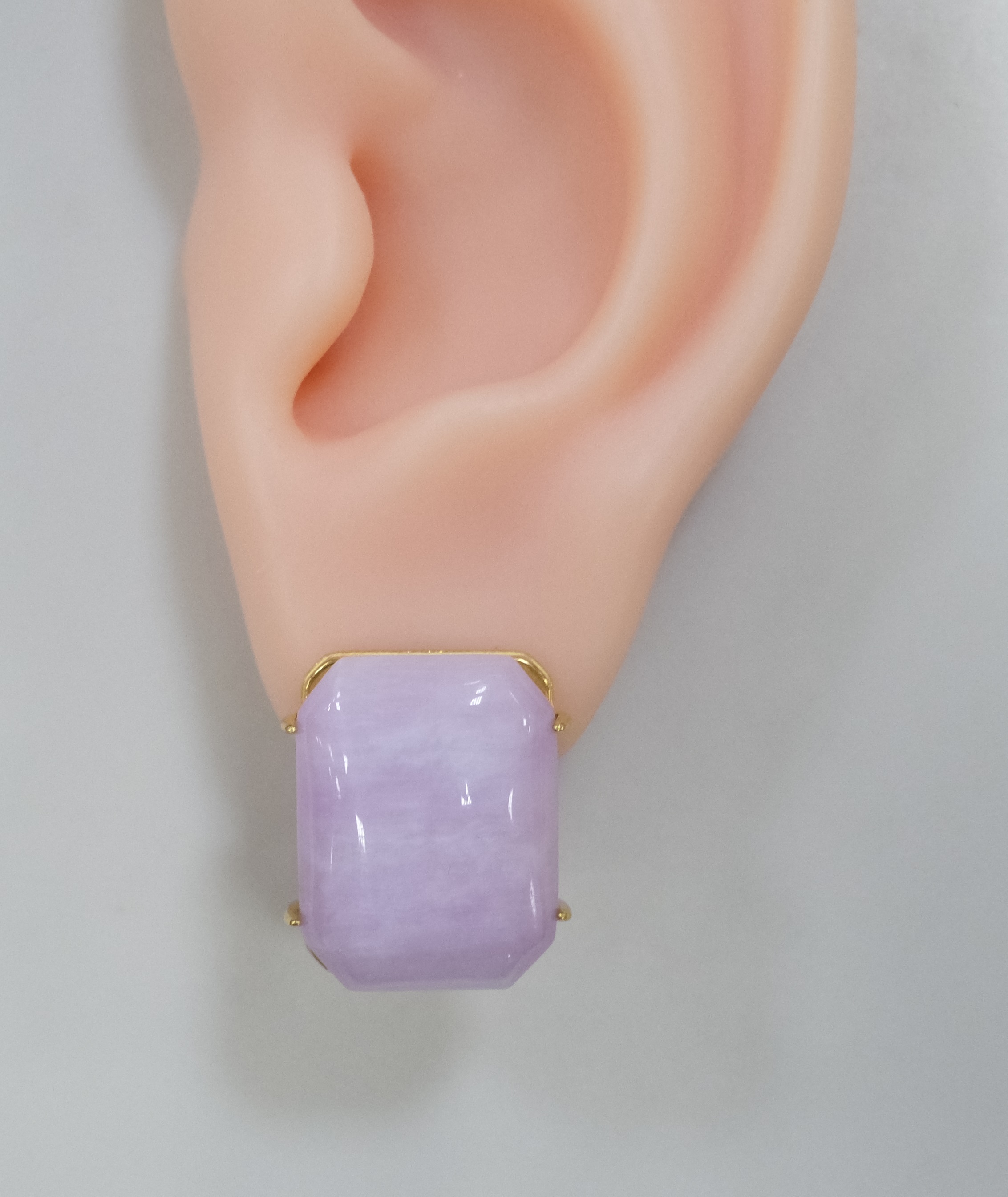 Серебряные серьги с кунцитами